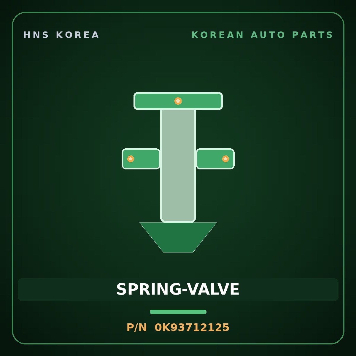 Genuine Mobis SPRING-VALVE 0K93712125 for Cerato 1997 HNS Parts Korea