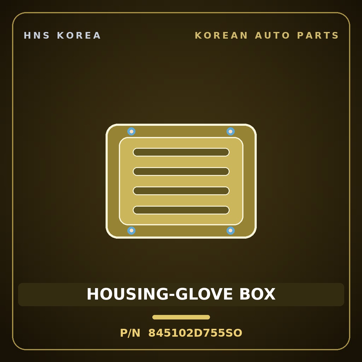 Genuine Mobis HOUSING-GLOVE BOX 845102D755SO for Elantra 2000 HNS Parts Korea