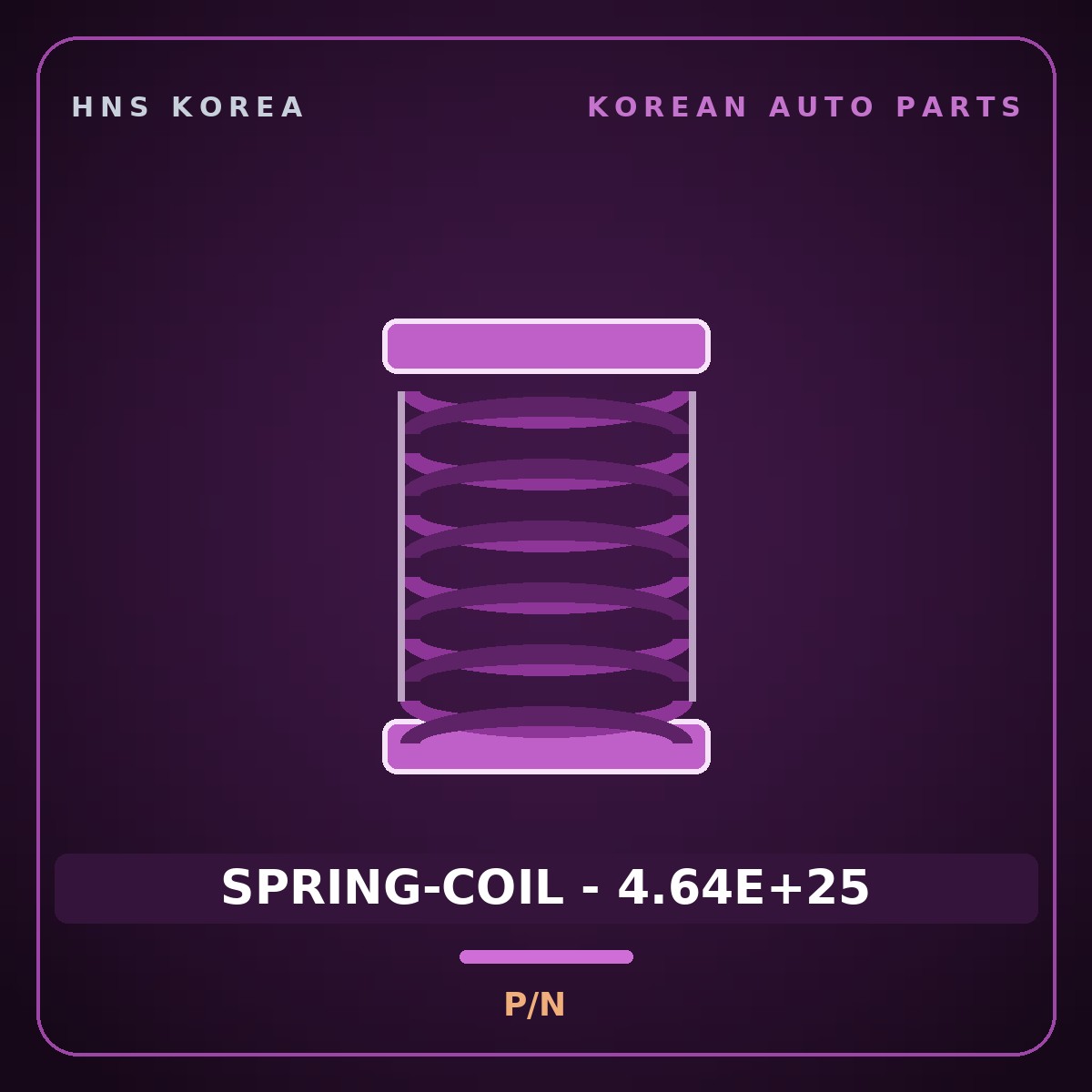 Genuine Mobis SPRING-COIL - 4.64E+25  for Equus 2007 HNS Parts Korea