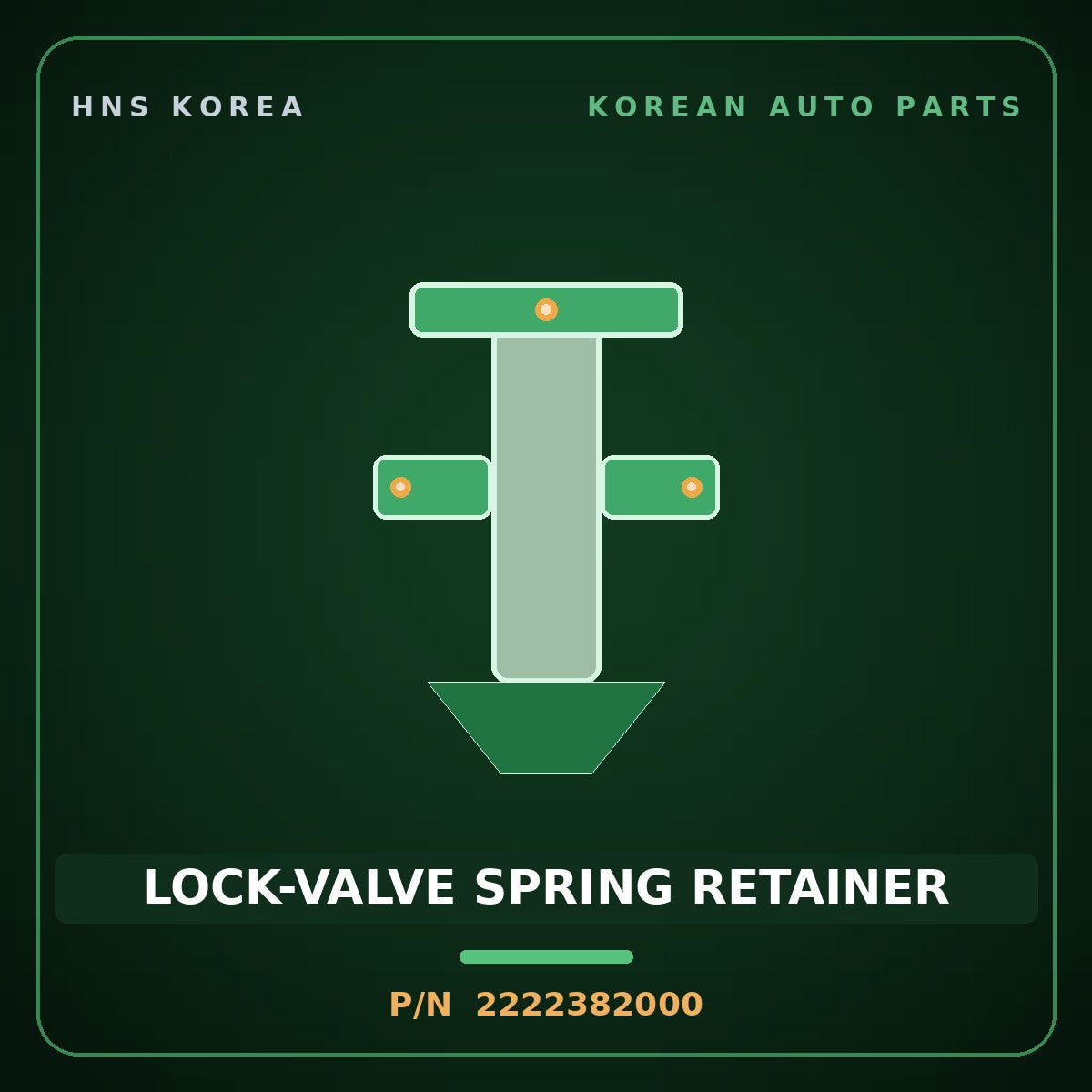 Genuine Mobis LOCK-VALVE SPRING RETAINER 2222382000 for Aero City 2004 HNS Parts Korea