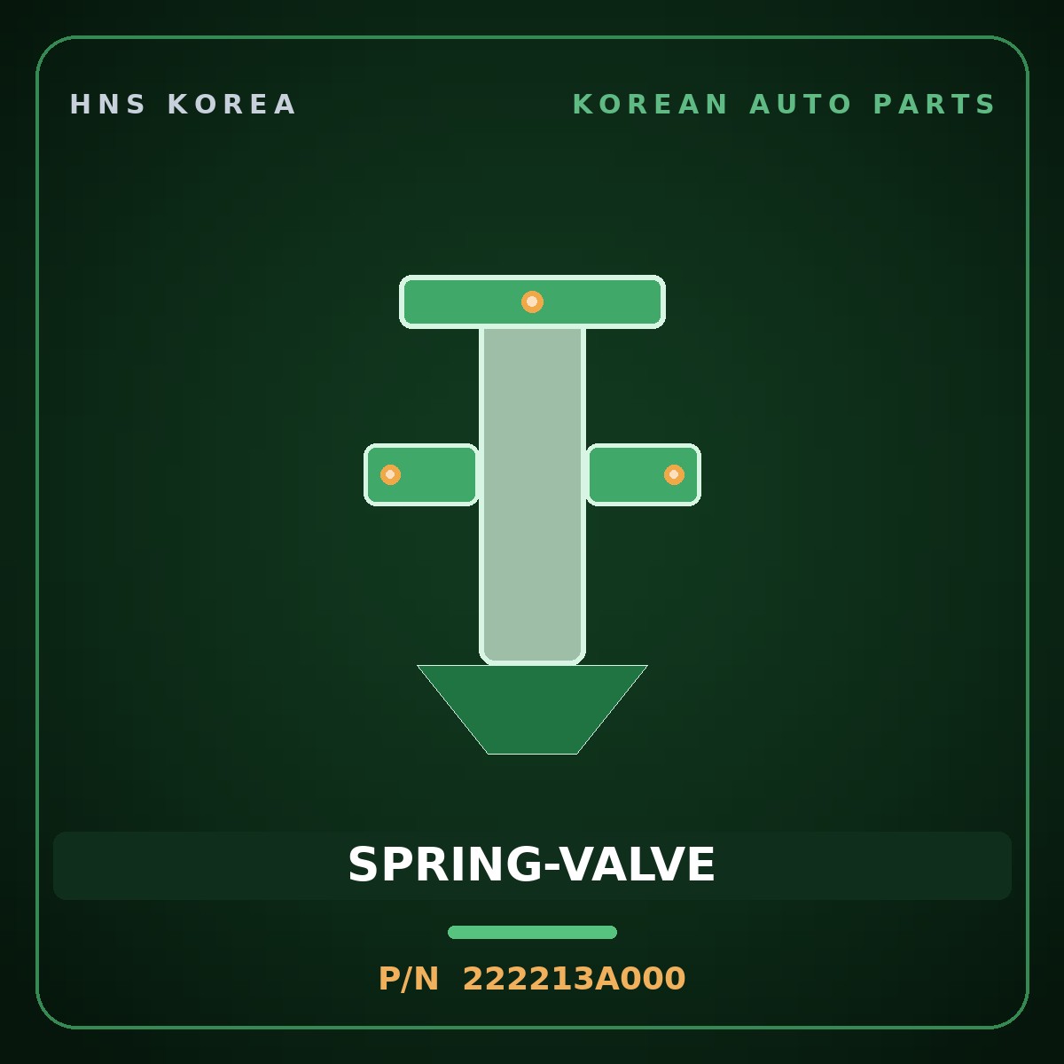 Genuine Mobis SPRING-VALVE 222213A000 for Mohave 2006 HNS Parts Korea