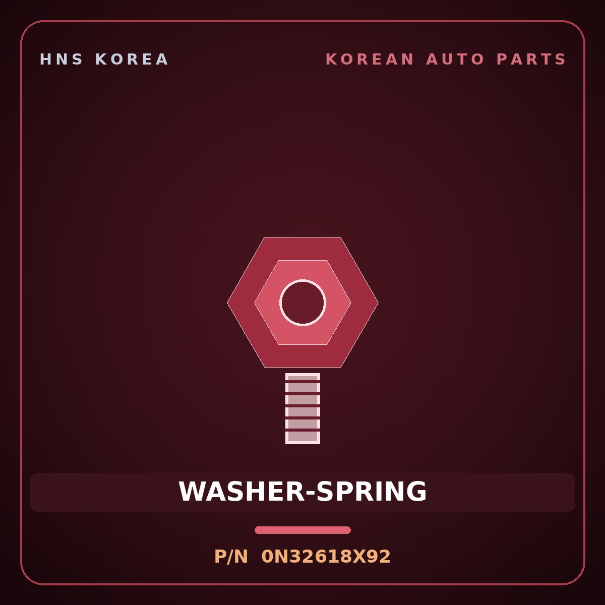 Genuine Mobis WASHER-SPRING 0N32618X92 for Cerato 1997 HNS Parts Korea
