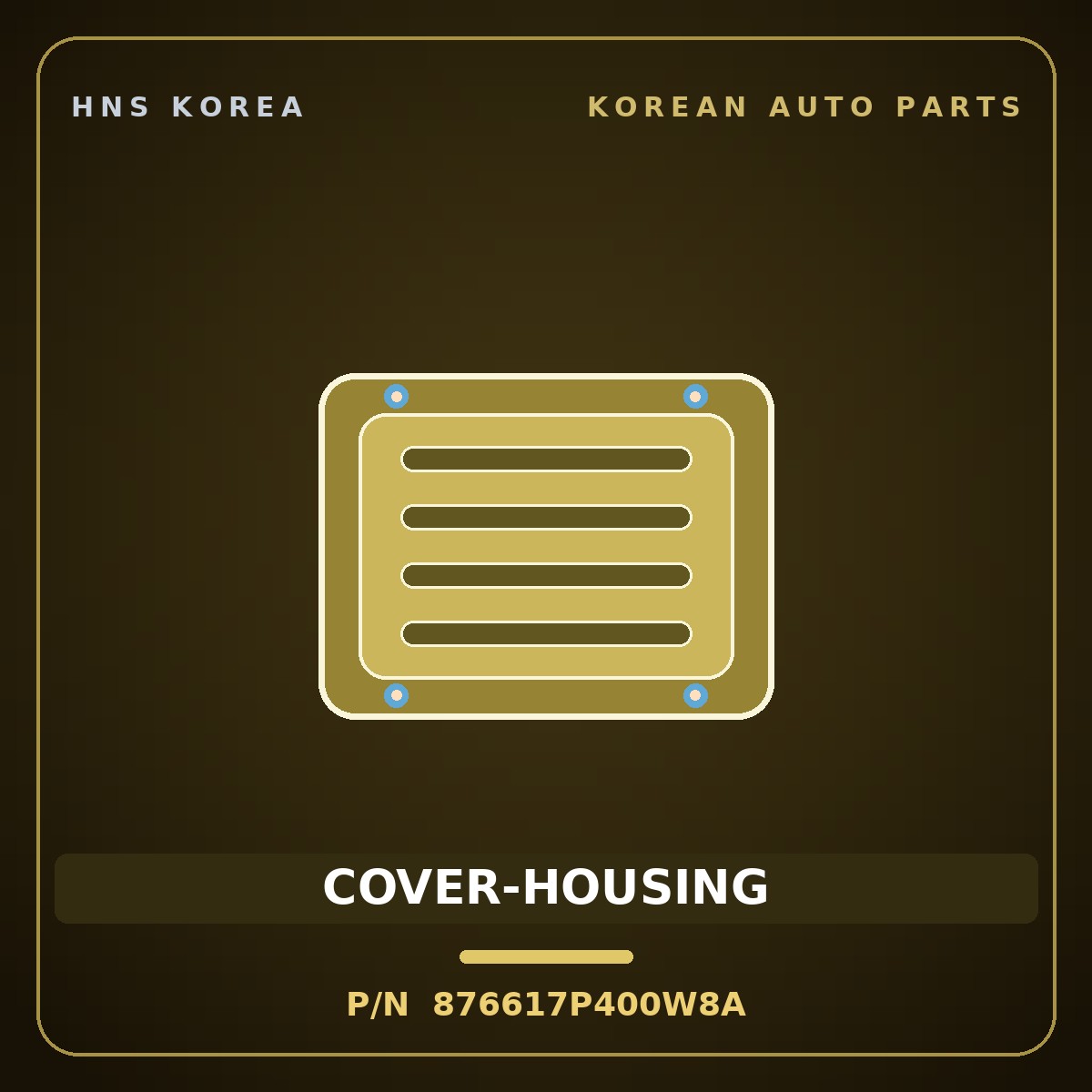 Genuine Mobis COVER-HOUSING 876617P400W8A for Trago 2013 HNS Parts Korea