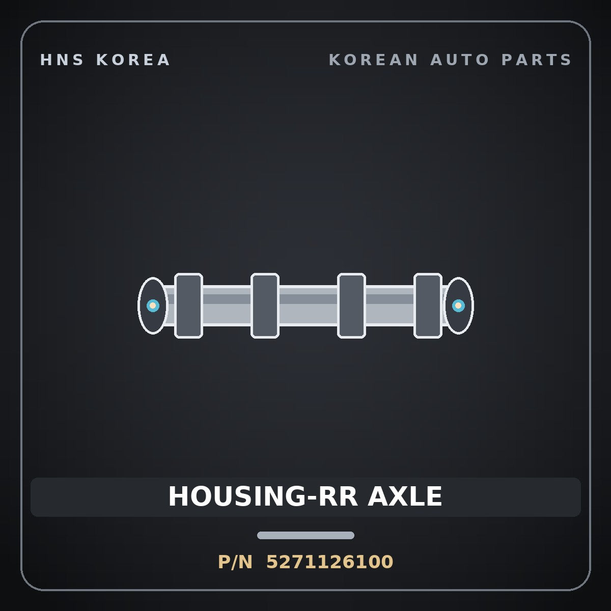 Genuine Mobis HOUSING-RR AXLE 5271126100 for Santa Fe 2000 HNS Parts Korea