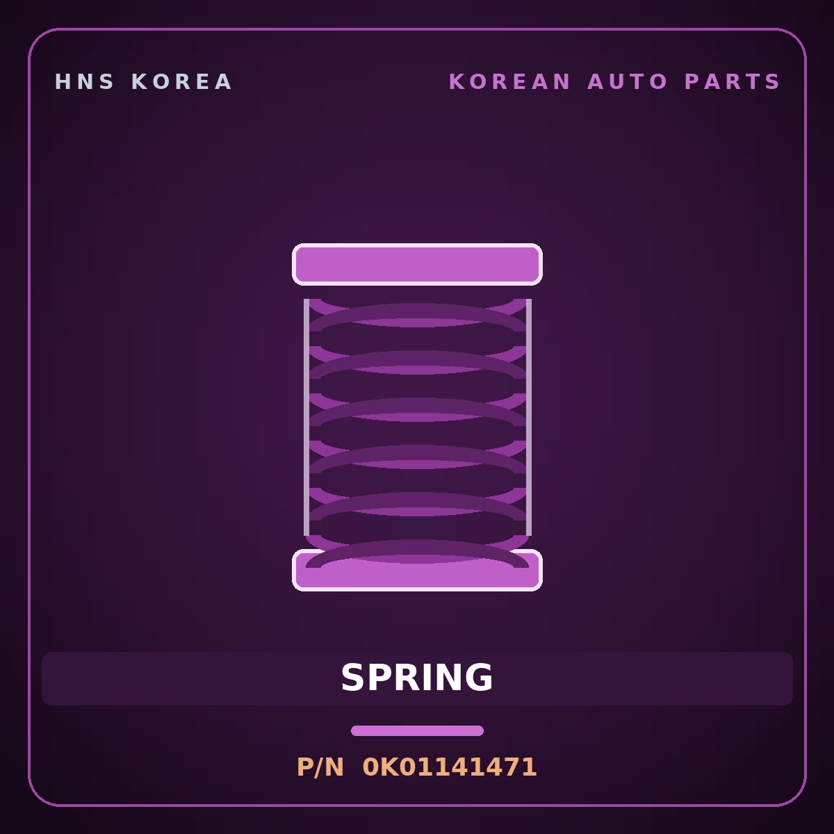 Genuine Mobis SPRING 0K01141471 for Retona 1999 HNS Parts Korea