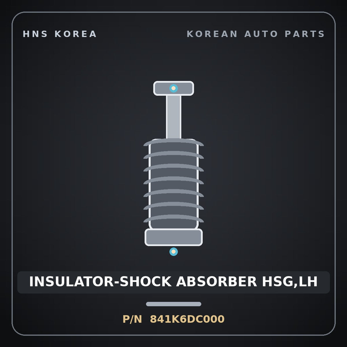 Genuine Mobis INSULATOR-SHOCK ABSORBER HSG,LH 841K6DC000 for GV90 2026 HNS Parts Korea
