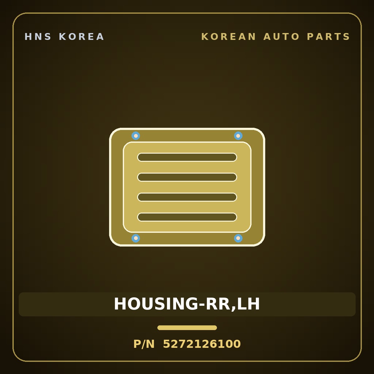 Genuine Mobis HOUSING-RR,LH 5272126100 for Santa Fe 2000 HNS Parts Korea