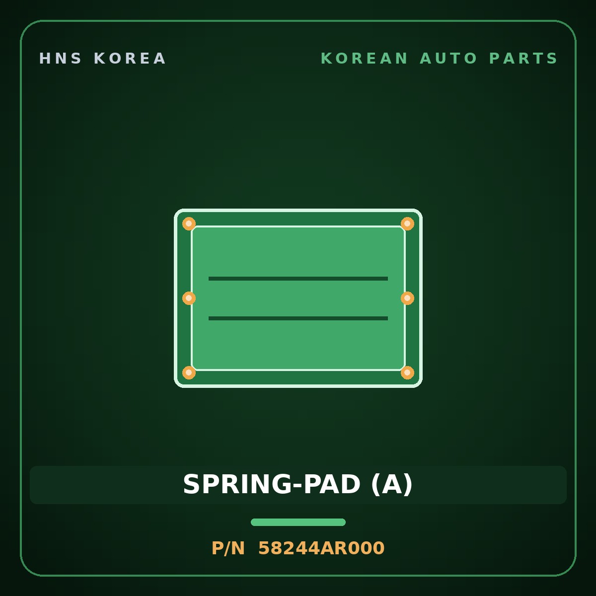Genuine Mobis SPRING-PAD (A) 58244AR000 for EV6 2020 HNS Parts Korea