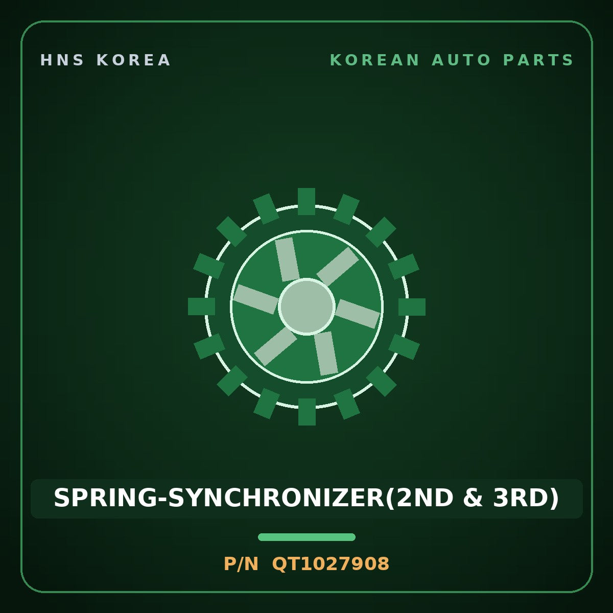 Genuine Mobis SPRING-SYNCHRONIZER(2ND & 3RD) QT1027908 for Aero City 2008 HNS Parts Korea