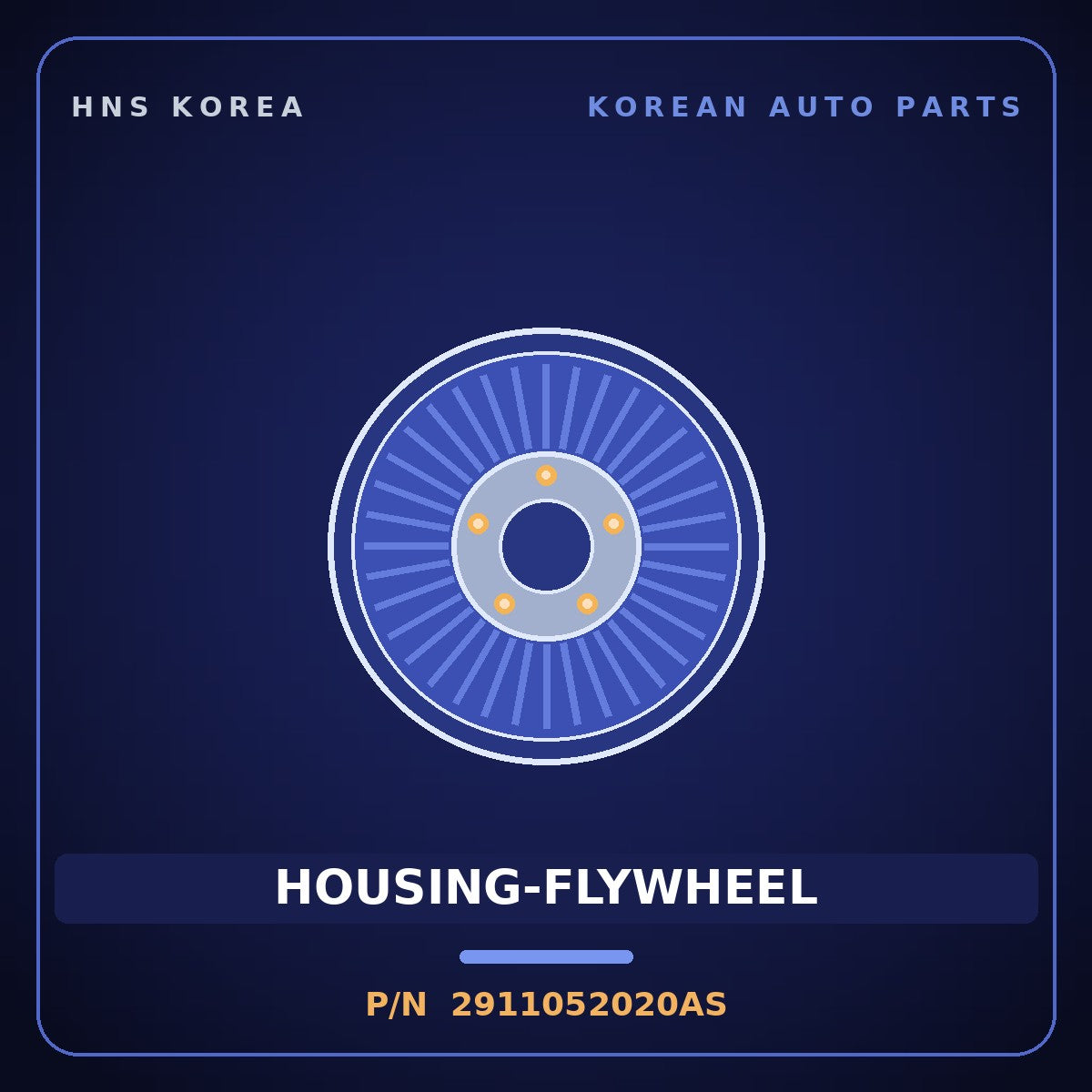 Genuine Mobis HOUSING-FLYWHEEL 2911052020AS for Aero Town 2010 HNS Parts Korea