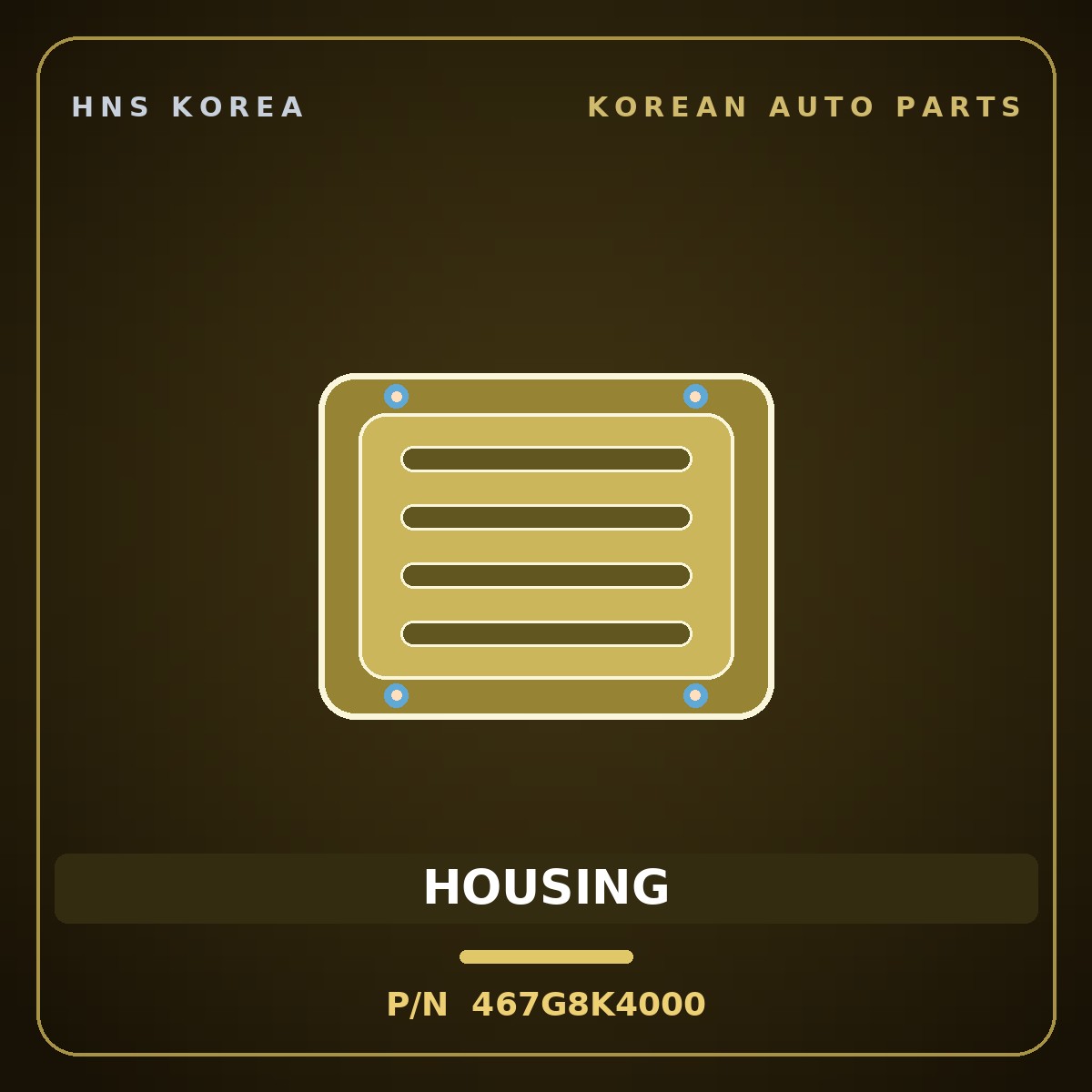 Genuine Mobis HOUSING 467G8K4000 for Kona 2019 HNS Parts Korea
