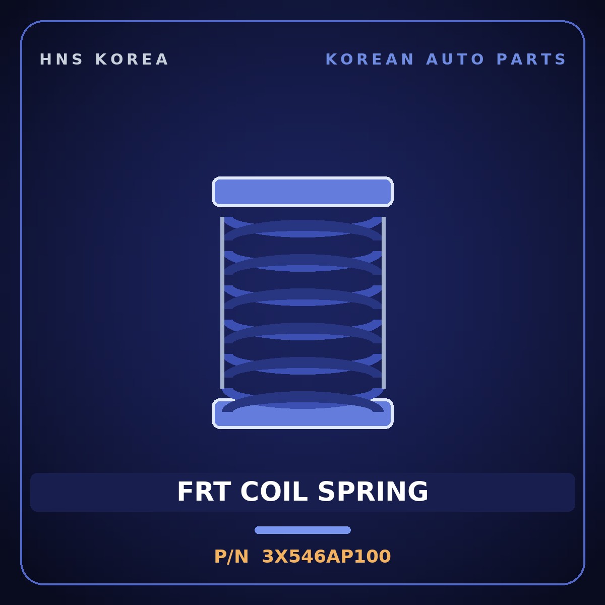 Genuine Mobis FRT COIL SPRING 3X546AP100 for Elantra 2014 HNS Parts Korea