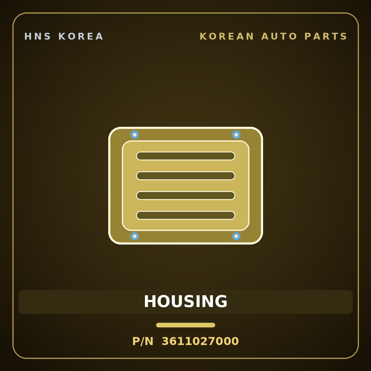 Genuine Mobis HOUSING 3611027000 for Carens 2000 HNS Parts Korea