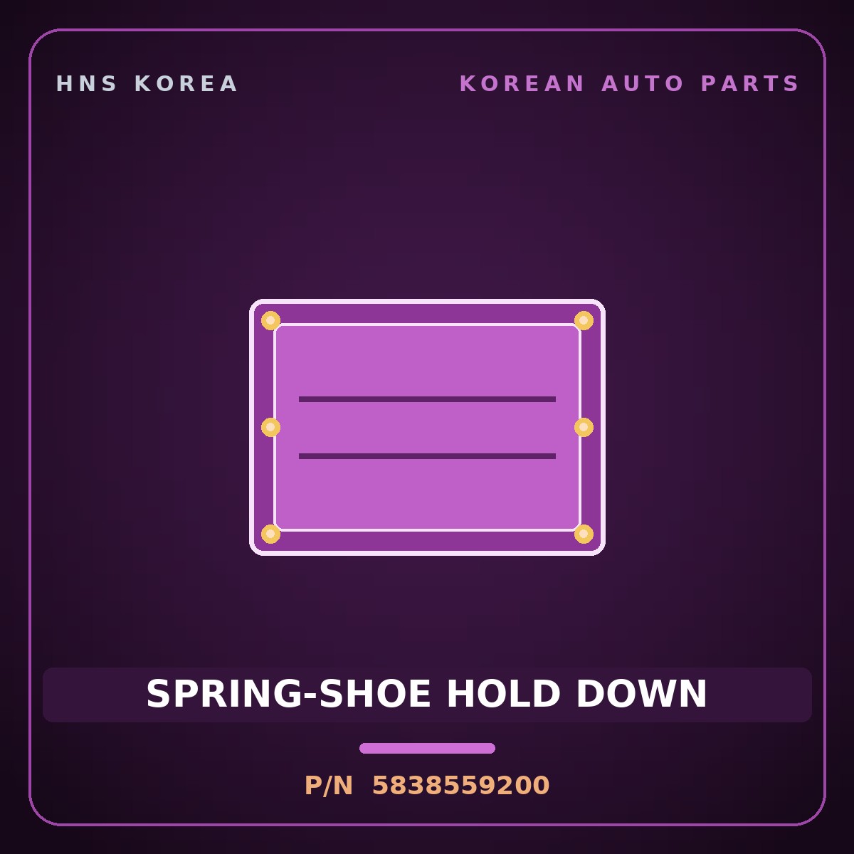 Genuine Mobis SPRING-SHOE HOLD DOWN 5838559200 for Solati 2014 HNS Parts Korea