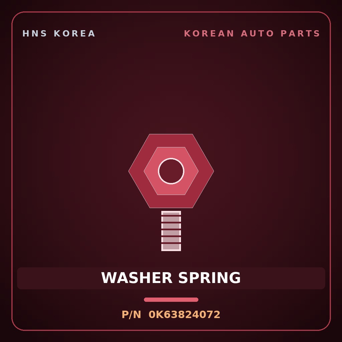 Genuine Mobis WASHER SPRING 0K63824072 for Power Combi 1998 HNS Parts Korea