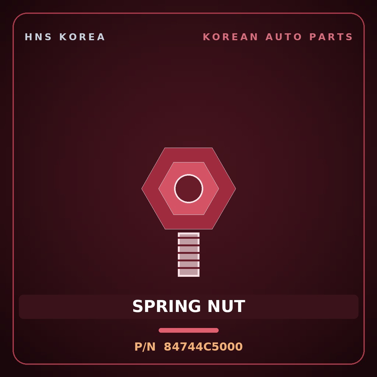 Genuine Mobis SPRING NUT 84744C5000 for Carnival 2020 HNS Parts Korea