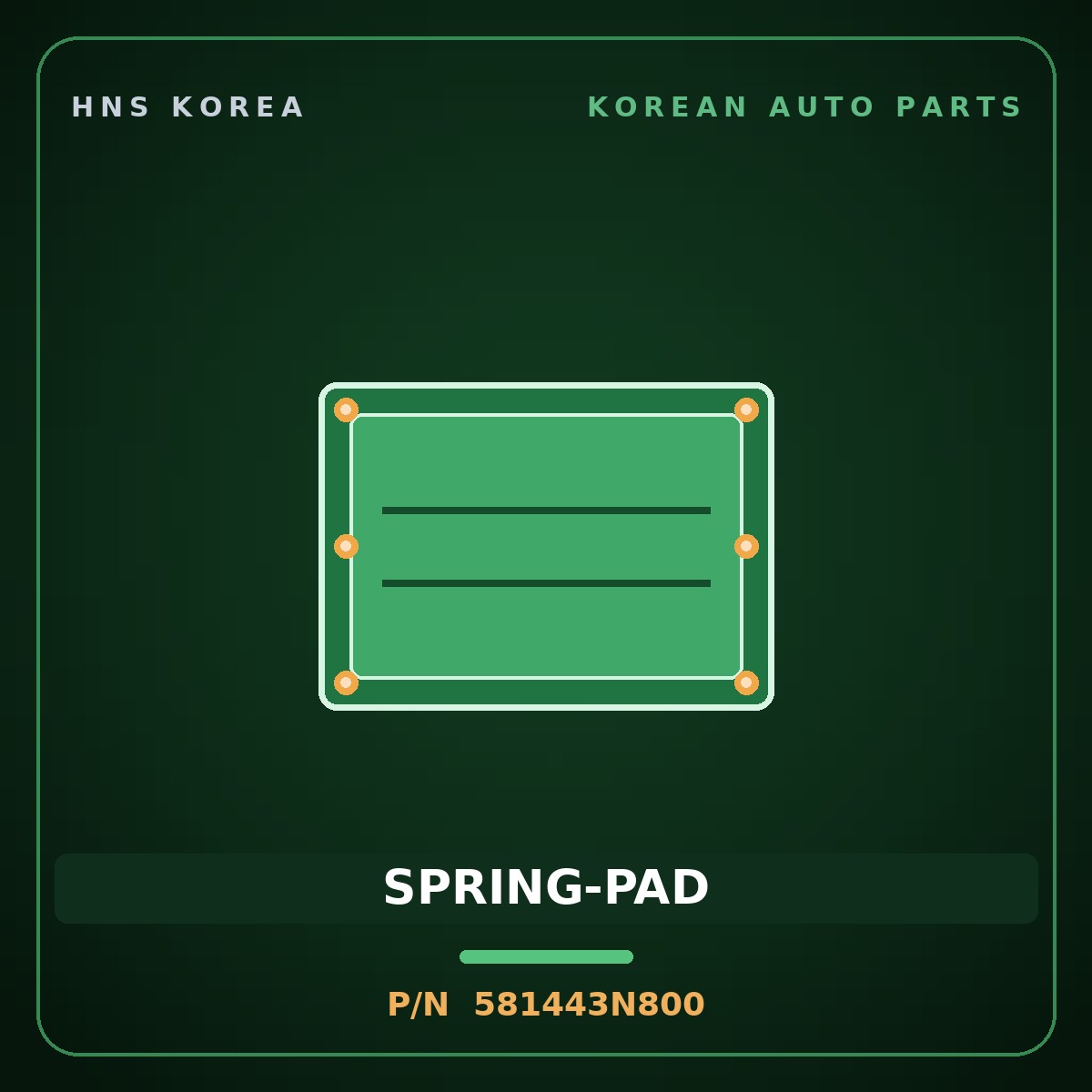 Genuine Mobis SPRING-PAD 581443N800 for Equus 2008 HNS Parts Korea