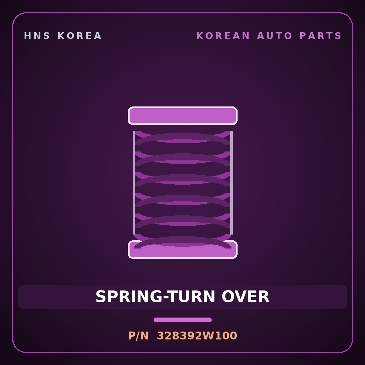 Genuine Mobis SPRING-TURN OVER 328392W100 for Santa Fe 2012 HNS Parts Korea