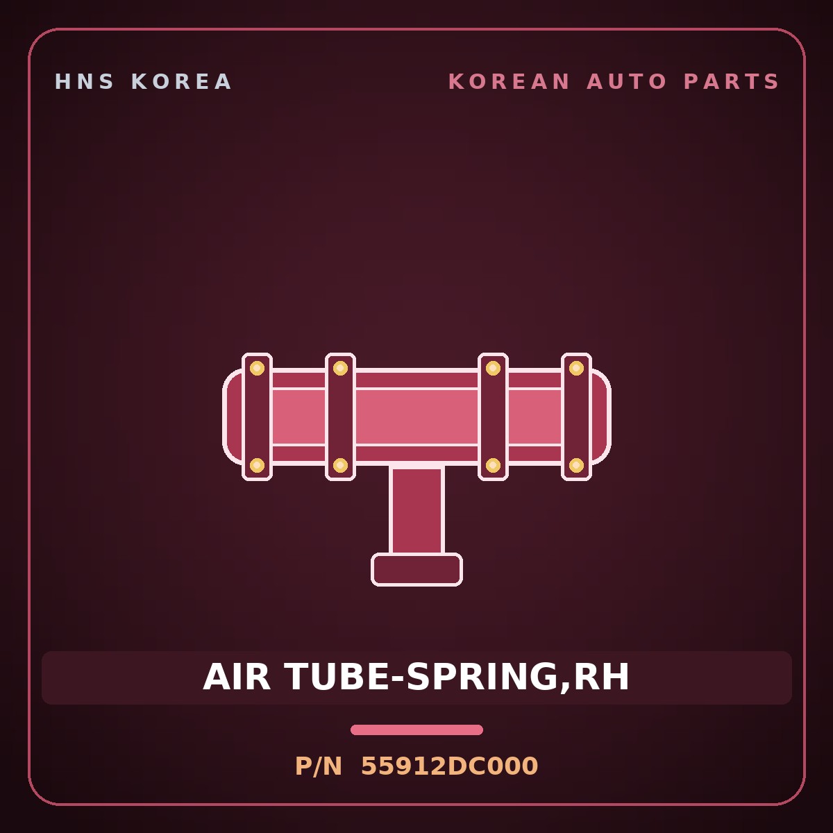 Genuine Mobis AIR TUBE-SPRING,RH 55912DC000 for GV90 2026 HNS Parts Korea