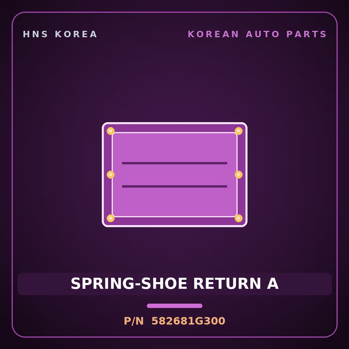 Genuine Mobis SPRING-SHOE RETURN A 582681G300 for Forte 2006 HNS Parts Korea