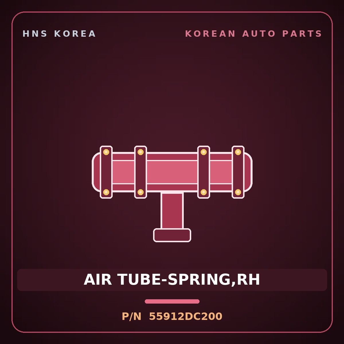 Genuine Mobis AIR TUBE-SPRING,RH 55912DC200 for GV90 2026 HNS Parts Korea