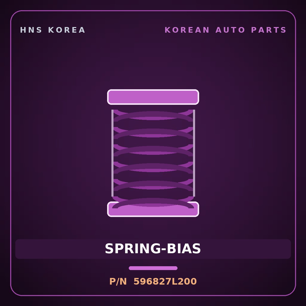 Genuine Mobis SPRING-BIAS 596827L200 for Express 2004 HNS Parts Korea