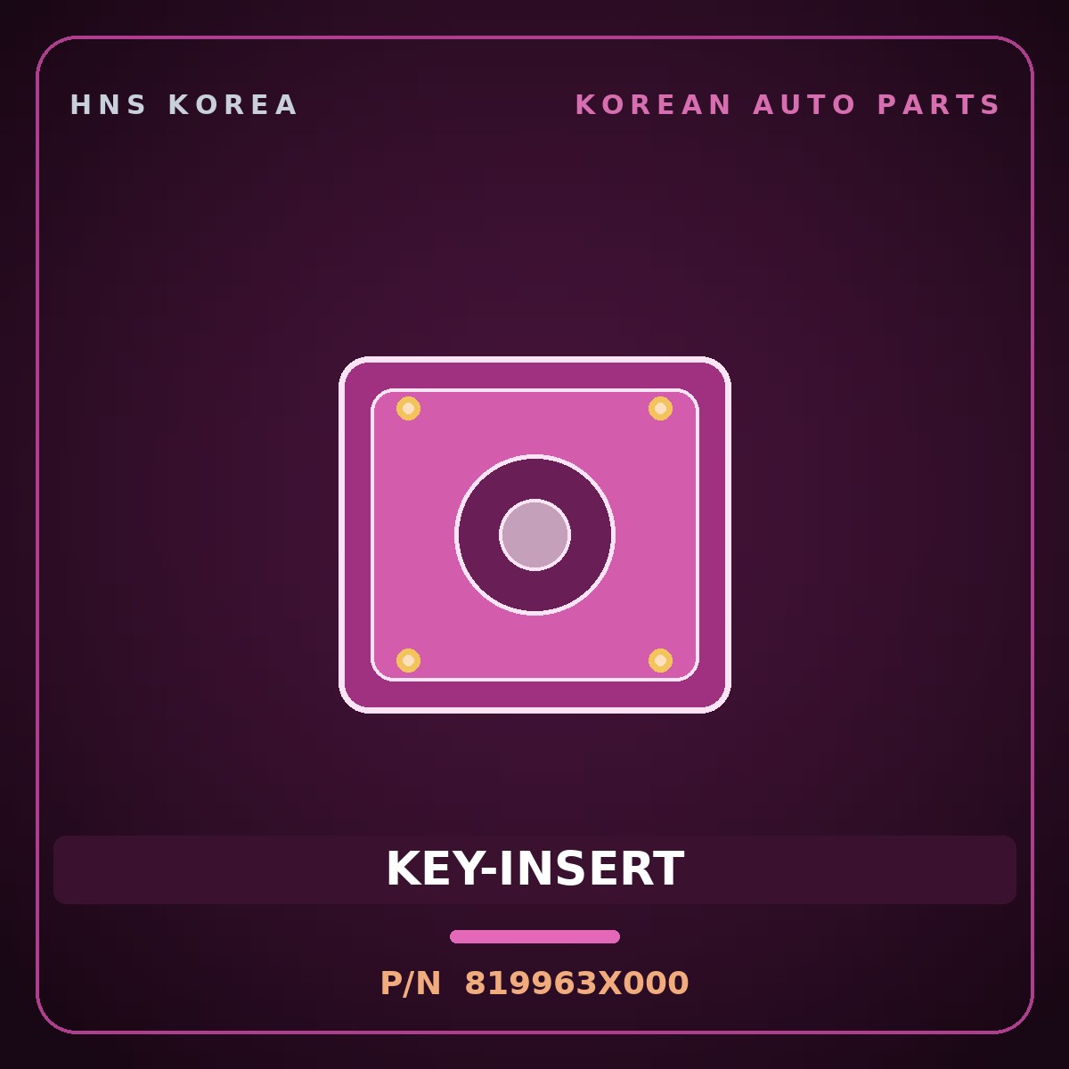 Genuine Mobis KEY-INSERT 819963X000 for Elantra 2011 HNS Parts Korea