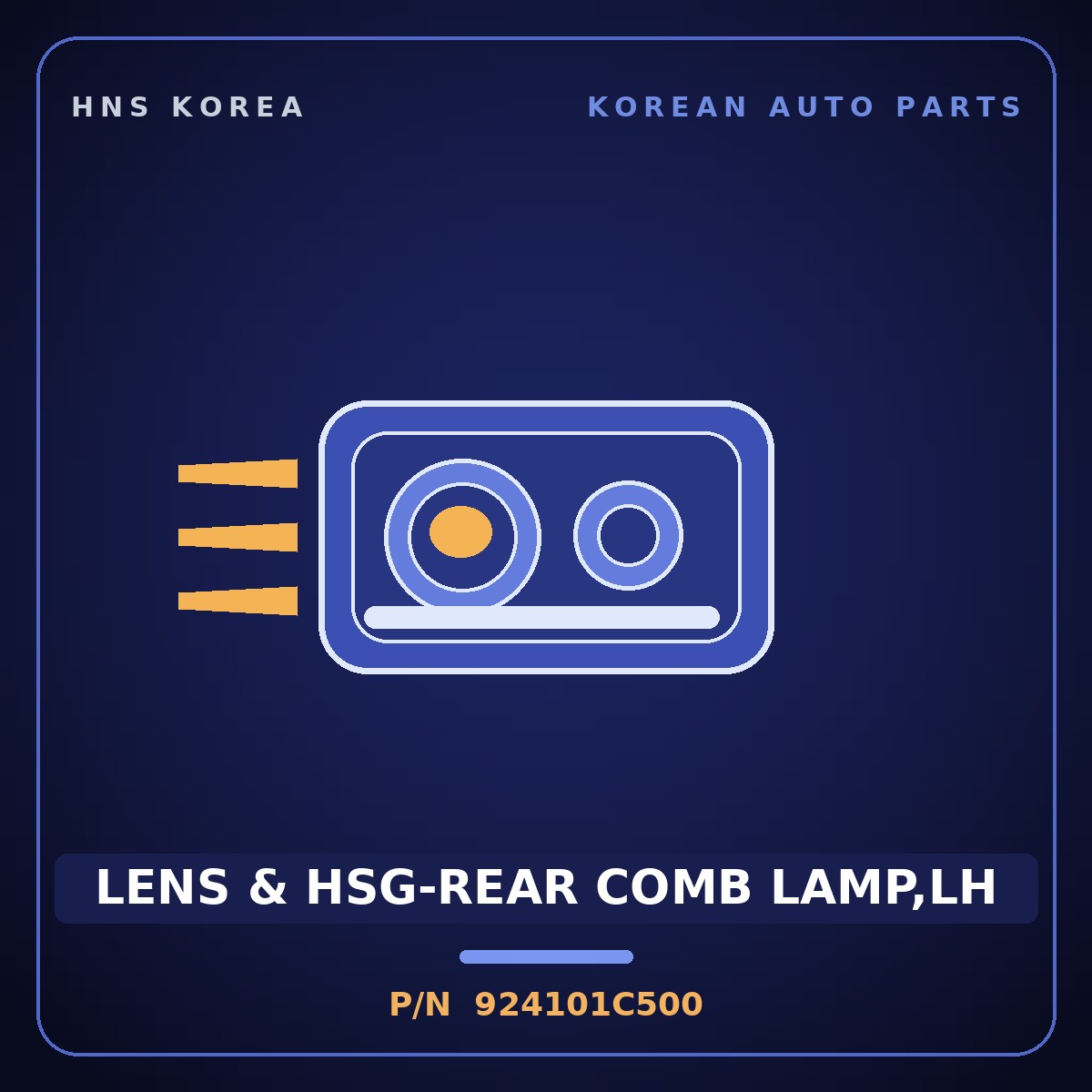 Genuine Mobis LENS & HSG-REAR COMB LAMP,LH 924101C500 for Click 2006 HNS Parts Korea