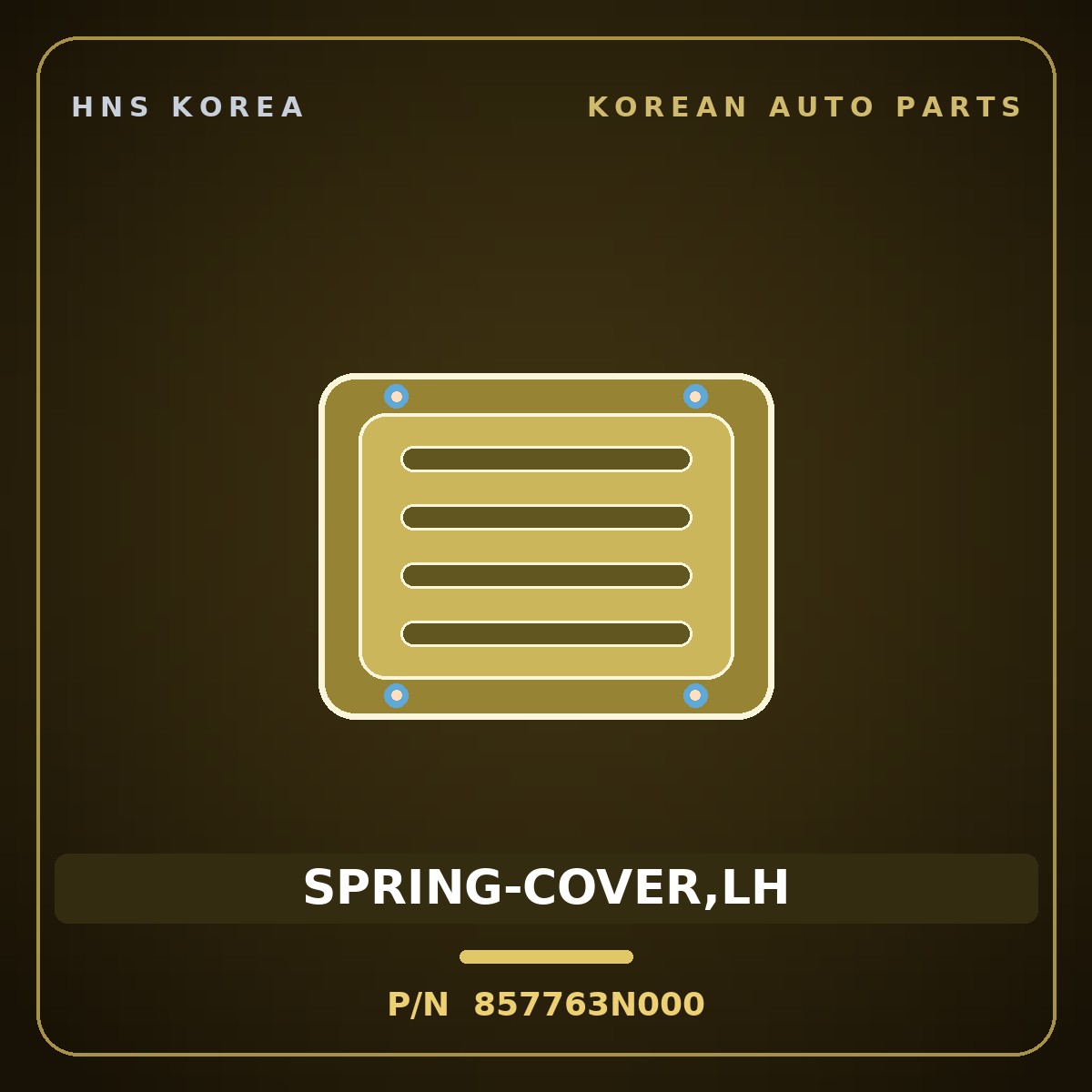 Genuine Mobis SPRING-COVER,LH 857763N000 for Equus 2008 HNS Parts Korea