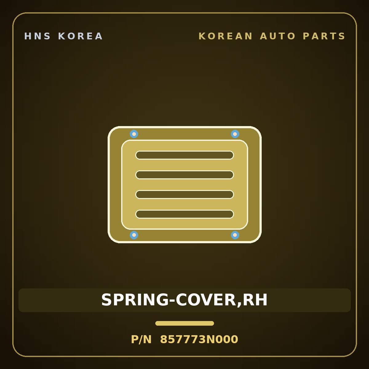 Genuine Mobis SPRING-COVER,RH 857773N000 for Equus 2008 HNS Parts Korea