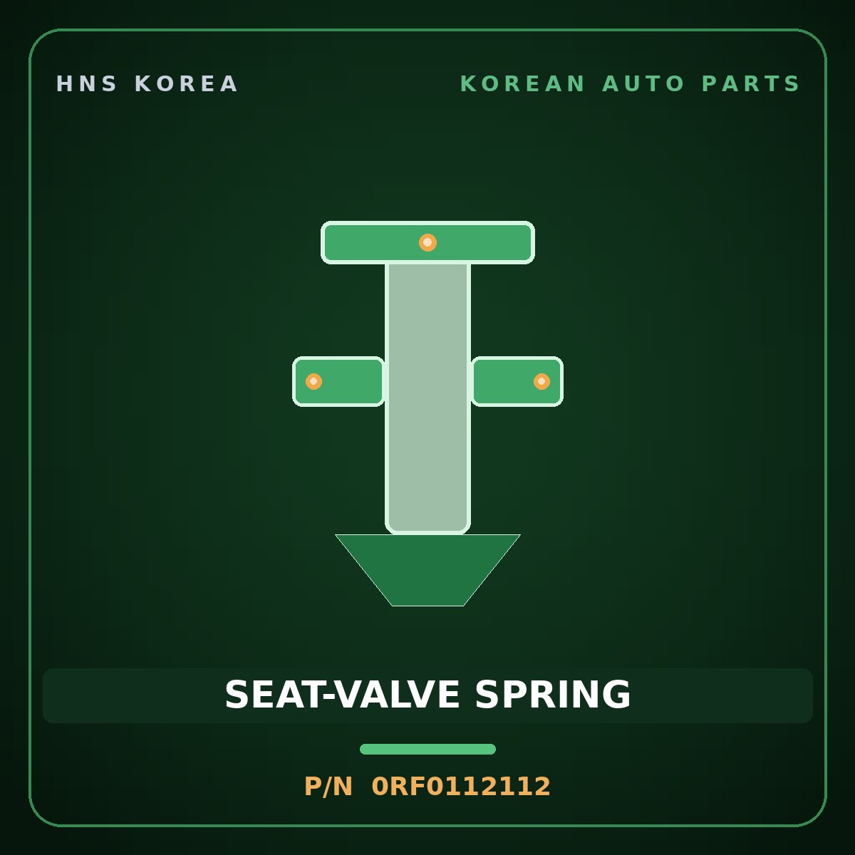 Genuine Mobis SEAT-VALVE SPRING 0RF0112112 for Retona 1999 HNS Parts Korea