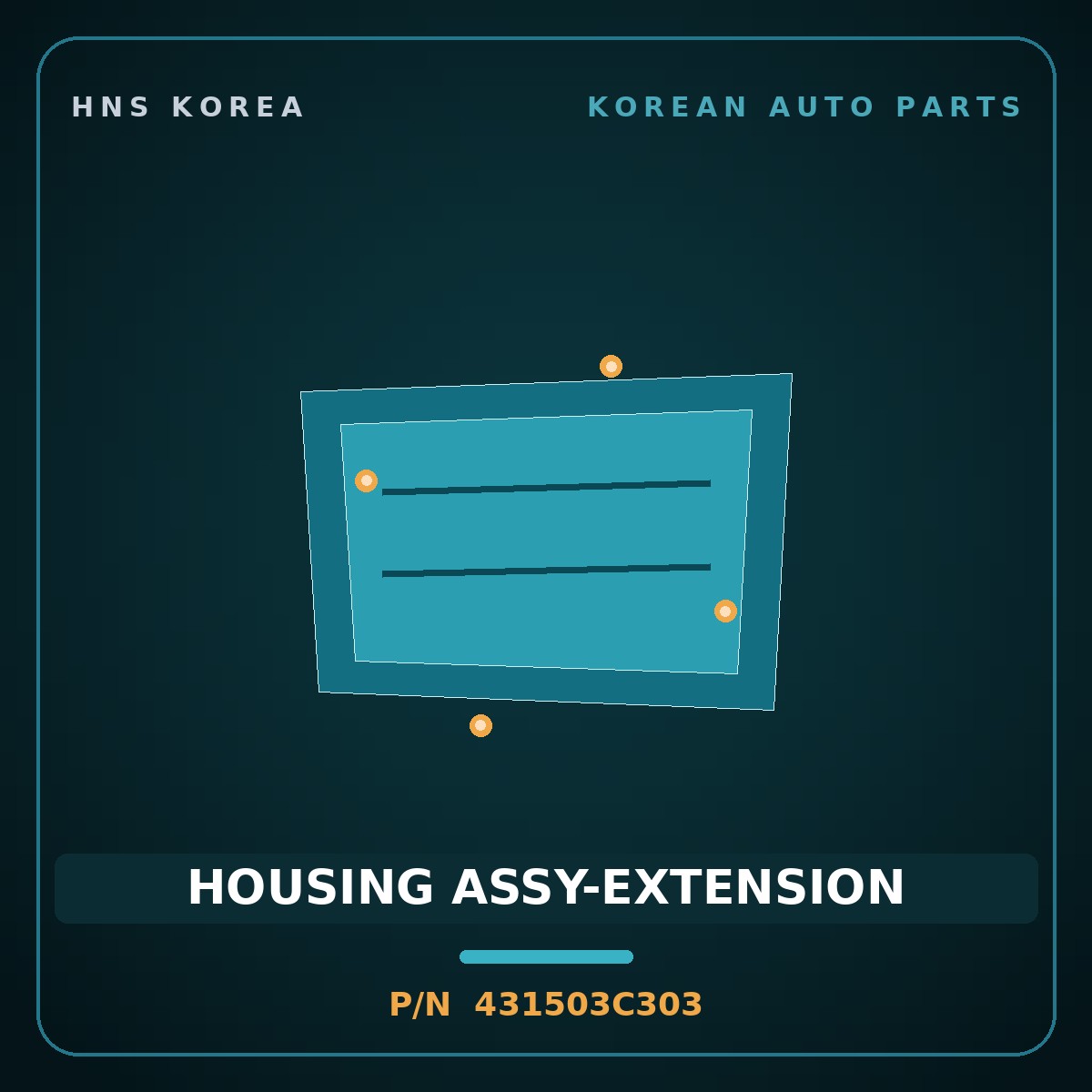 Genuine Mobis HOUSING ASSY-EXTENSION 431503C303 for Sorento 2002 HNS Parts Korea