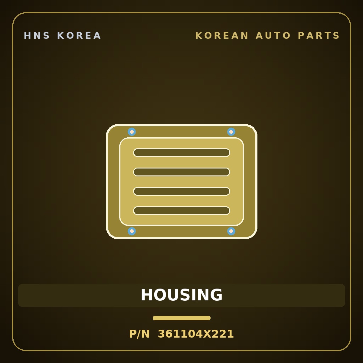 Genuine Mobis HOUSING 361104X221 for Bongo 1996 HNS Parts Korea
