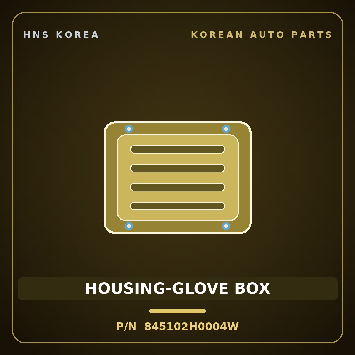 Genuine Mobis HOUSING-GLOVE BOX 845102H0004W for Avante 2006 HNS Parts Korea