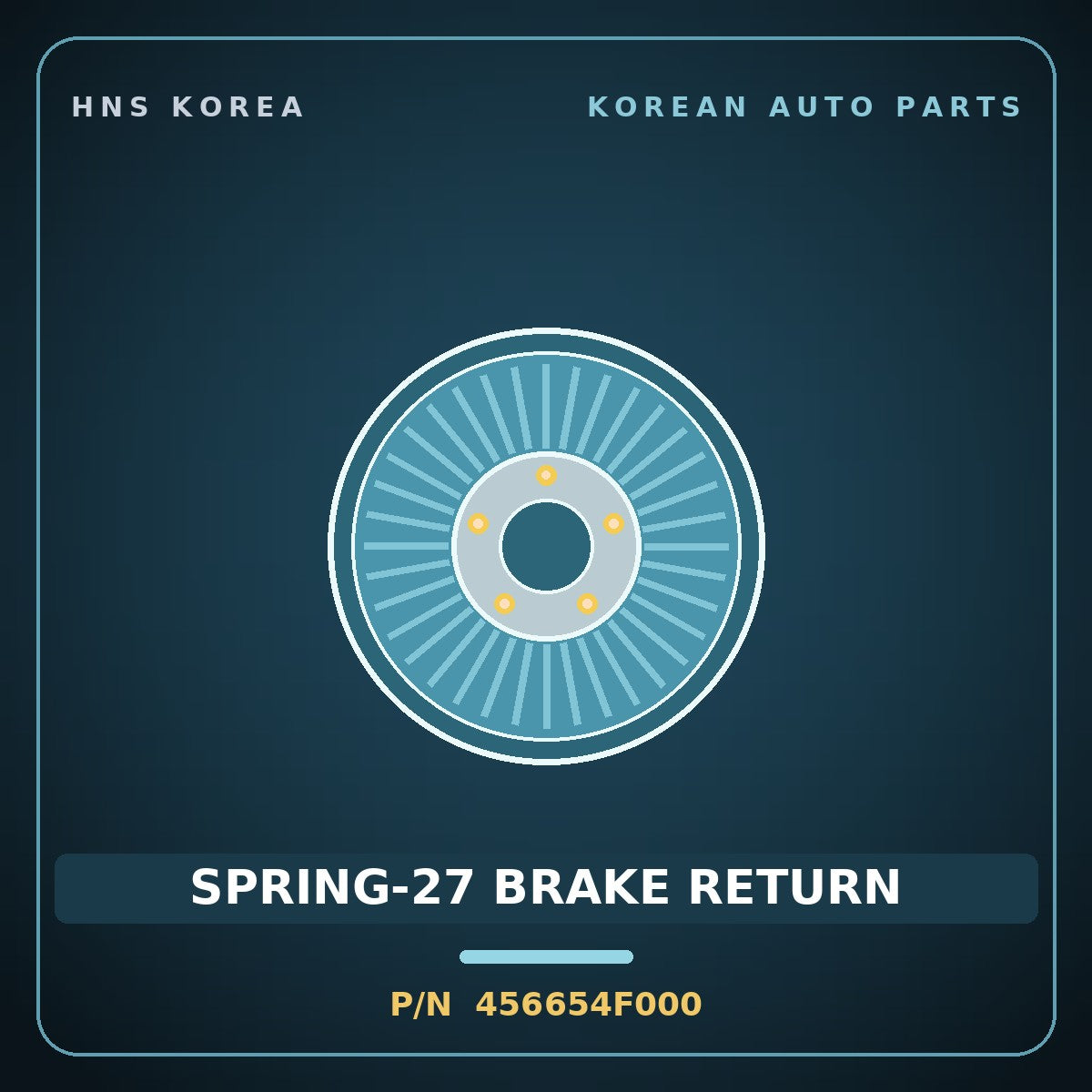 Genuine Mobis SPRING-27 BRAKE RETURN 456654F000 for Equus 2011 HNS Parts Korea