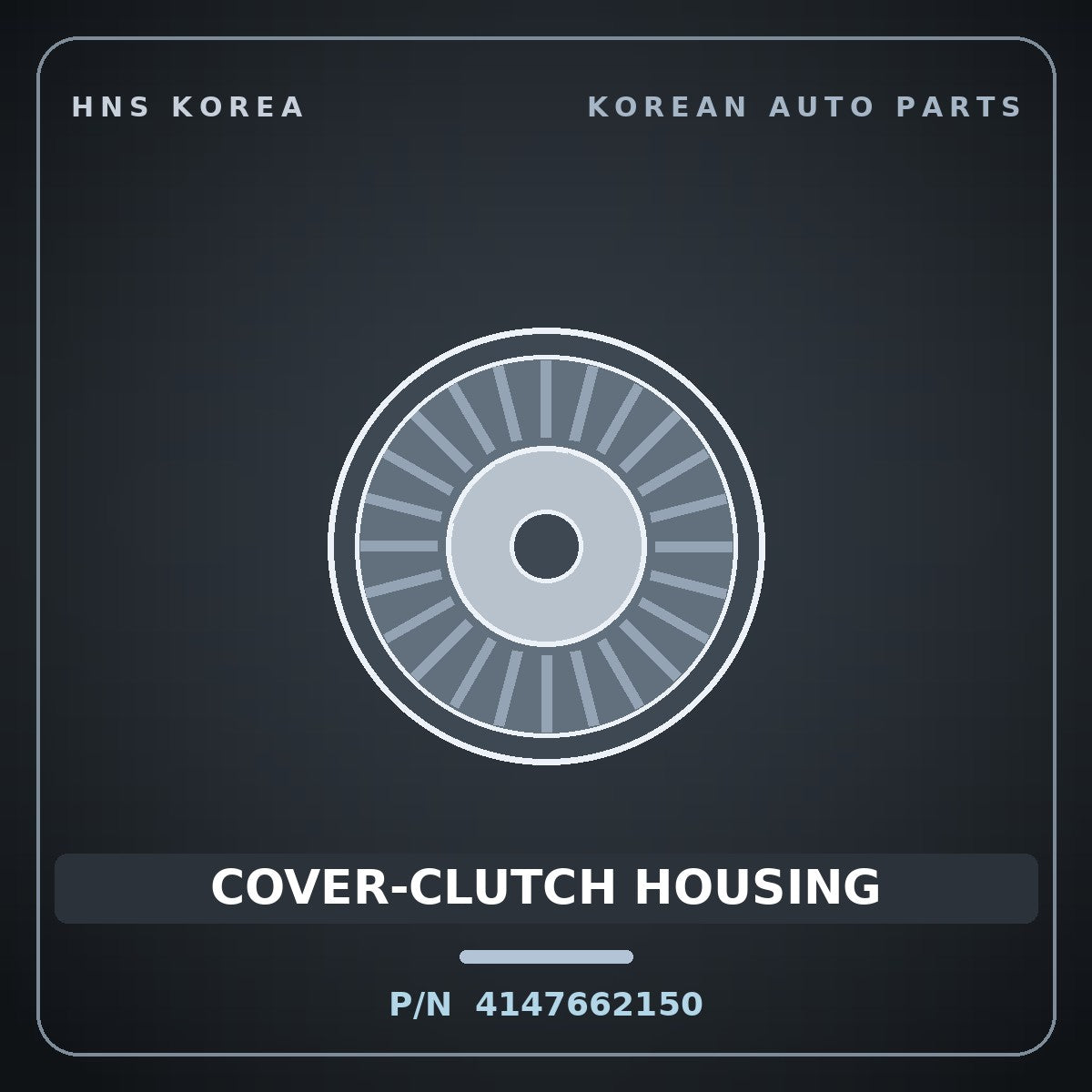 Genuine Mobis COVER-CLUTCH HOUSING 4147662150 for 5-Ton Truck 1997 HNS Parts Korea