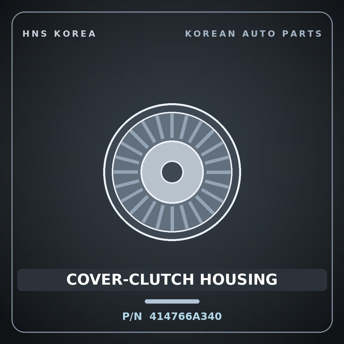 Genuine Mobis COVER-CLUTCH HOUSING 414766A340 for 5-Ton Truck 1997 HNS Parts Korea