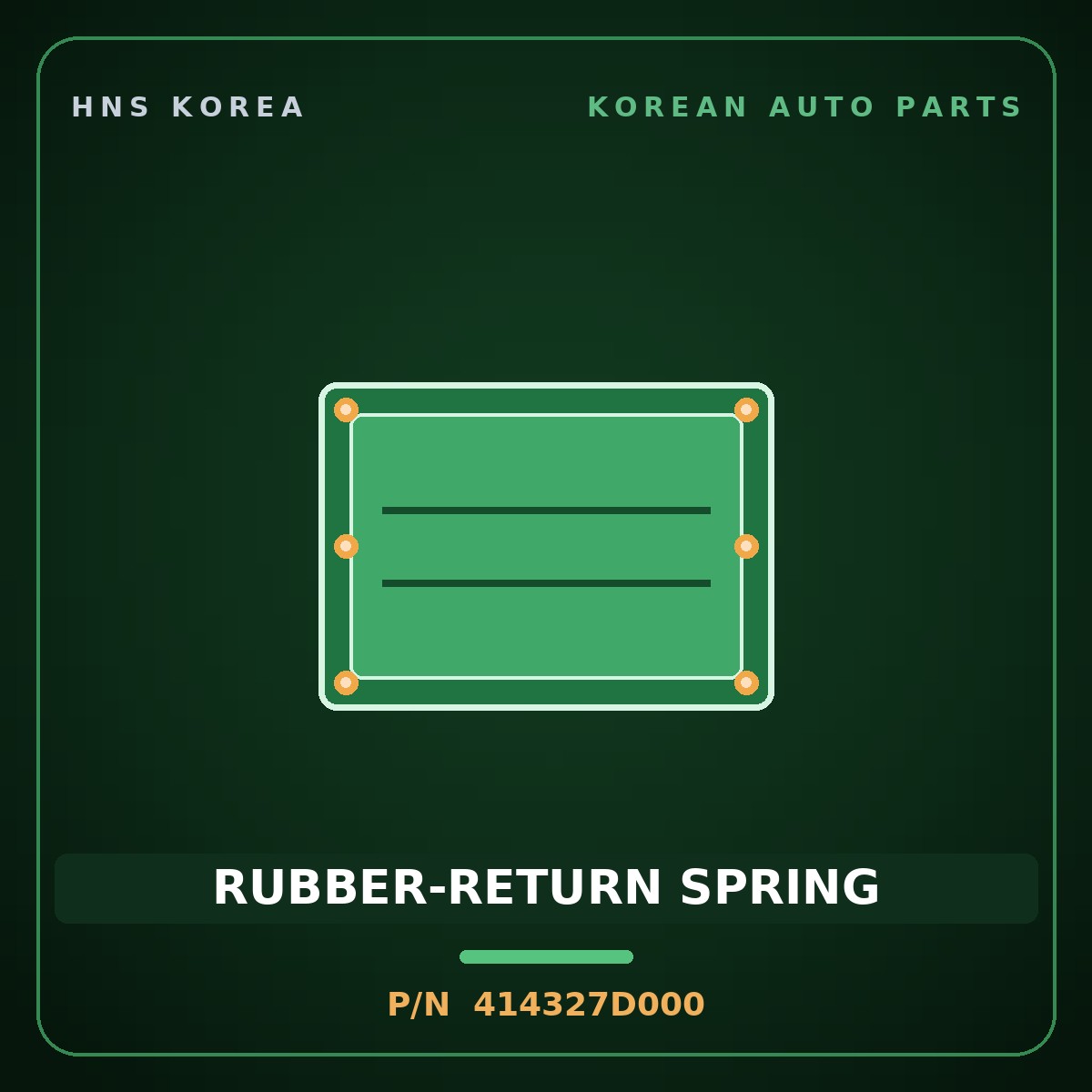 Genuine Mobis RUBBER-RETURN SPRING 414327D000 for 11-Ton Truck 1997 HNS Parts Korea