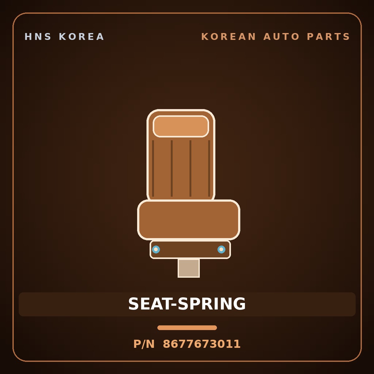 Genuine Mobis SEAT-SPRING 8677673011 for 11-Ton Truck 1997 HNS Parts Korea