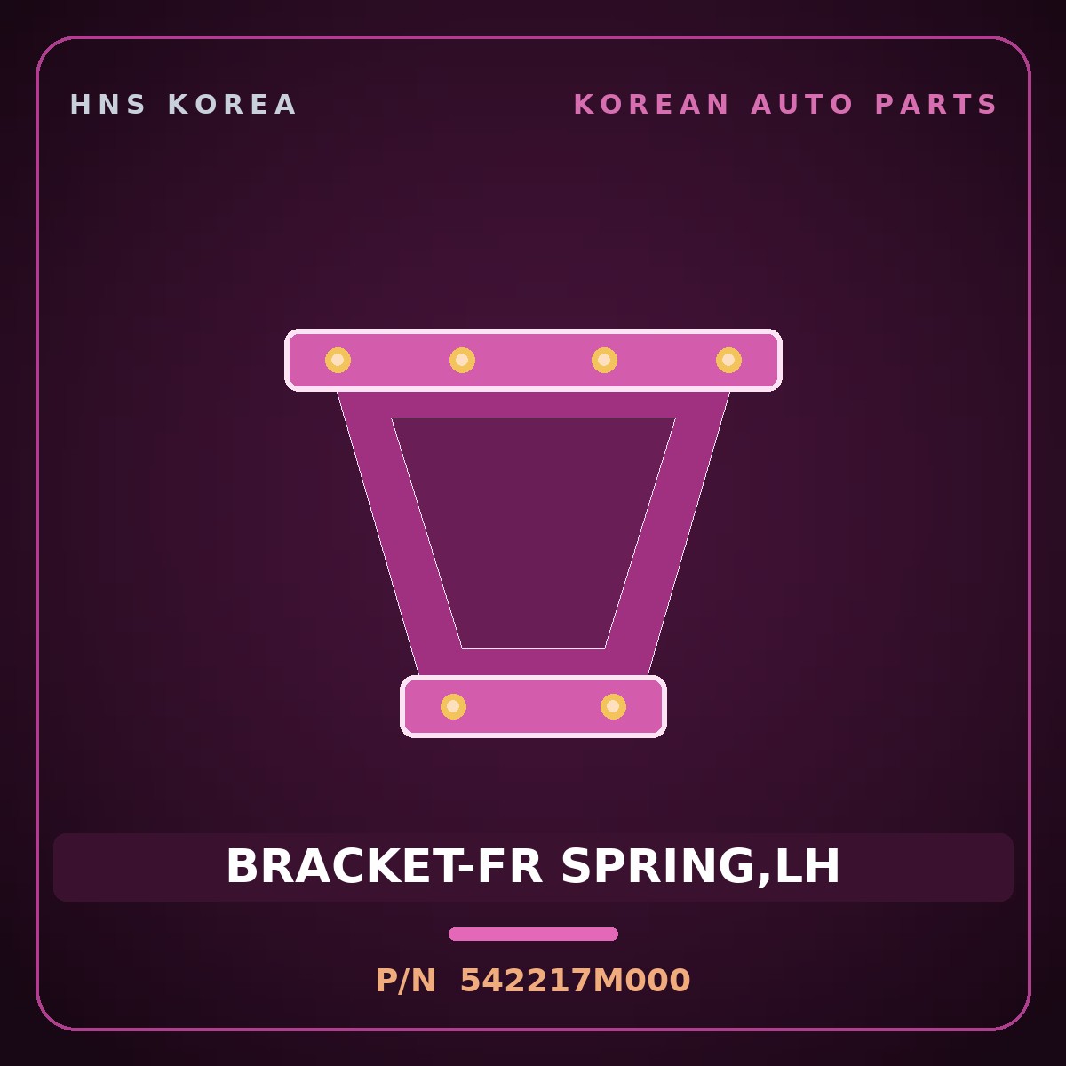 Genuine Mobis BRACKET-FR SPRING,LH 542217M000 for Trago 2006 HNS Parts Korea