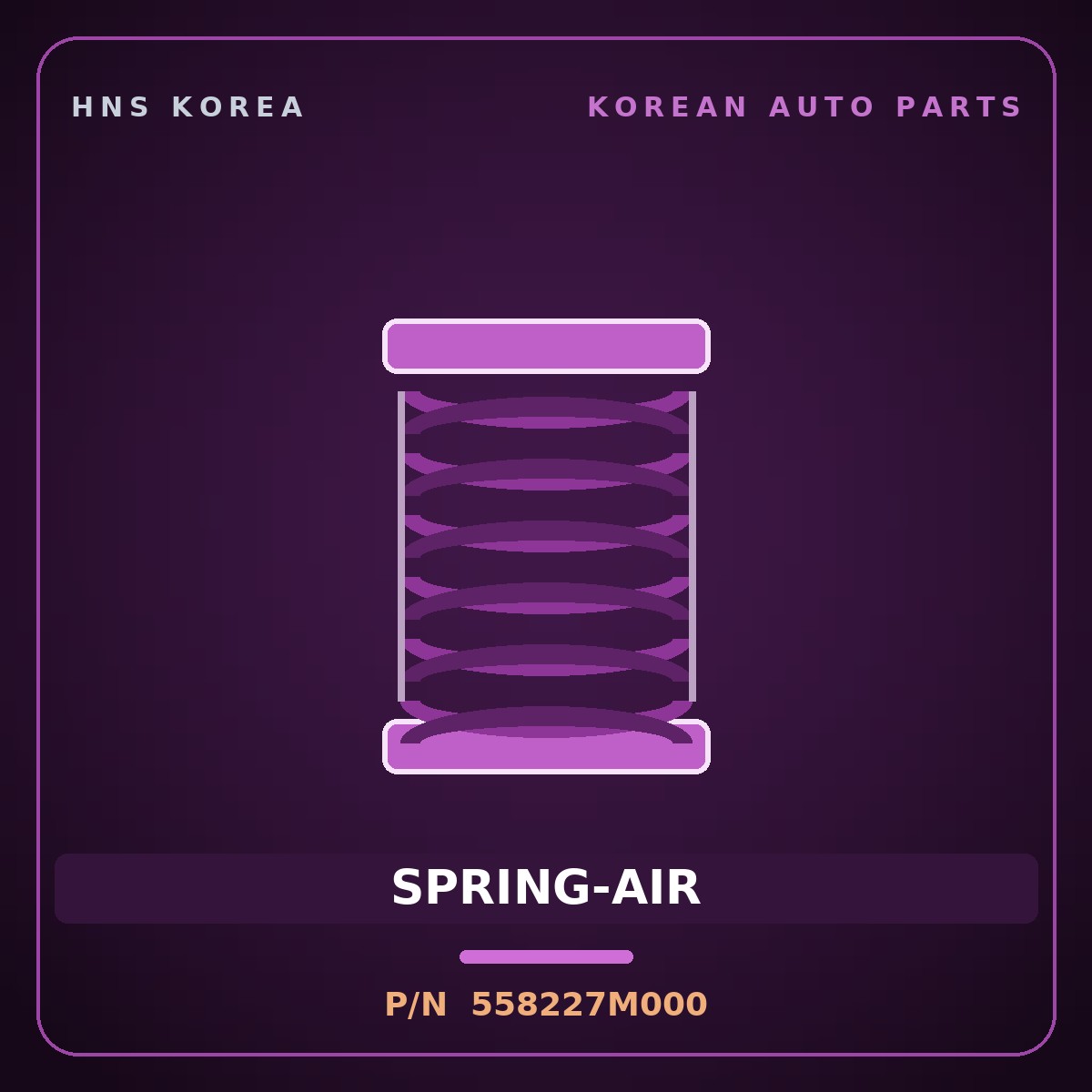 Genuine Mobis SPRING-AIR 558227M000 for Trago 2010 HNS Parts Korea