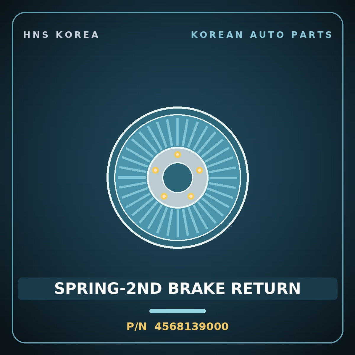 Genuine Mobis SPRING-2ND BRAKE RETURN 4568139000 for Carens 1999 HNS Parts Korea