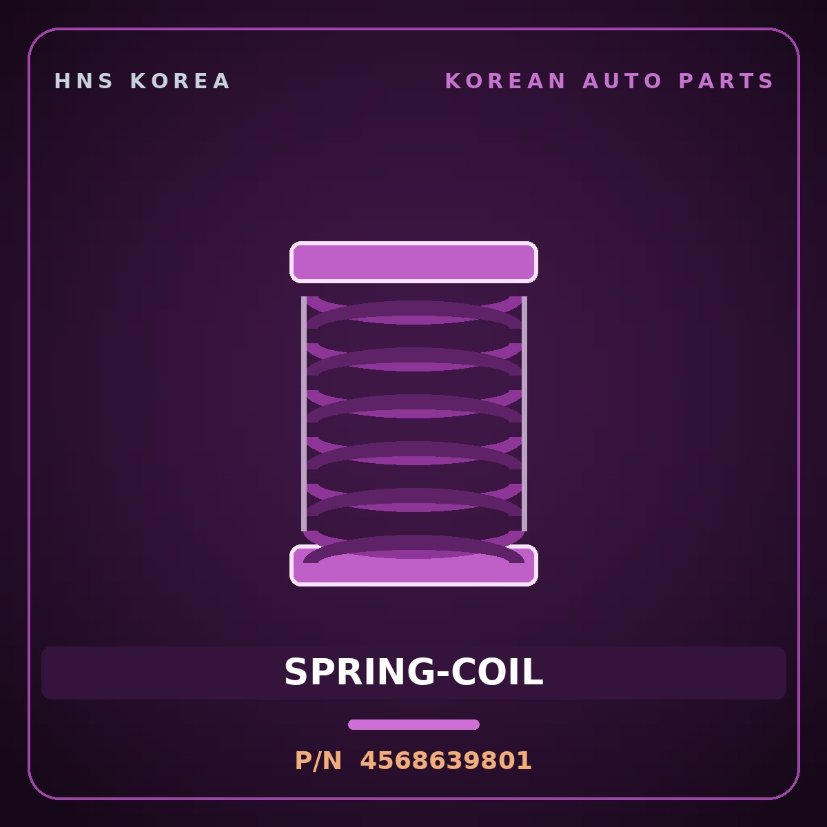 Genuine Mobis SPRING-COIL 4568639801 for Carnival 2003 HNS Parts Korea