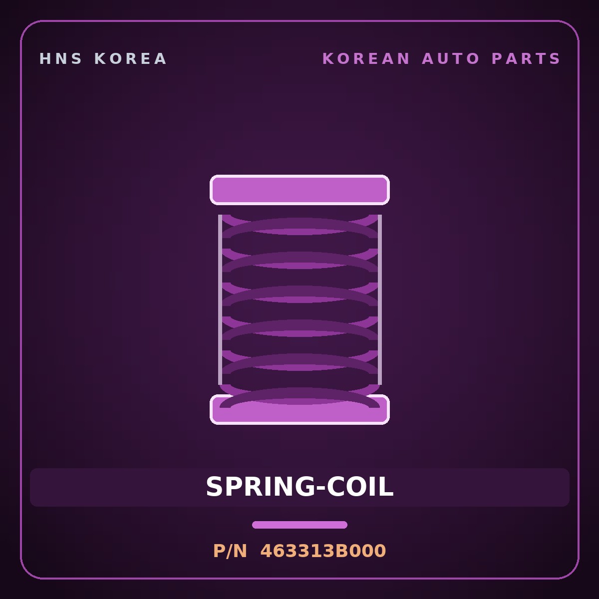 Genuine Mobis SPRING-COIL 463313B000 for Accent 2006 HNS Parts Korea