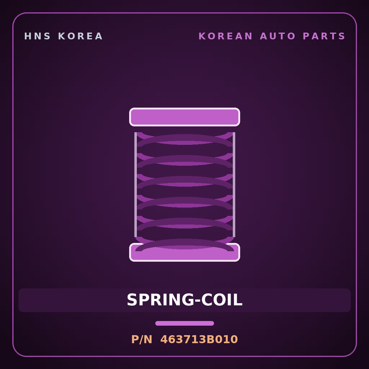Genuine Mobis SPRING-COIL 463713B010 for Accent 2006 HNS Parts Korea