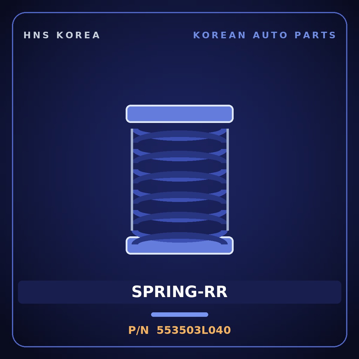 Genuine Mobis SPRING-RR 553503L040 for Grandeur 2006 HNS Parts Korea