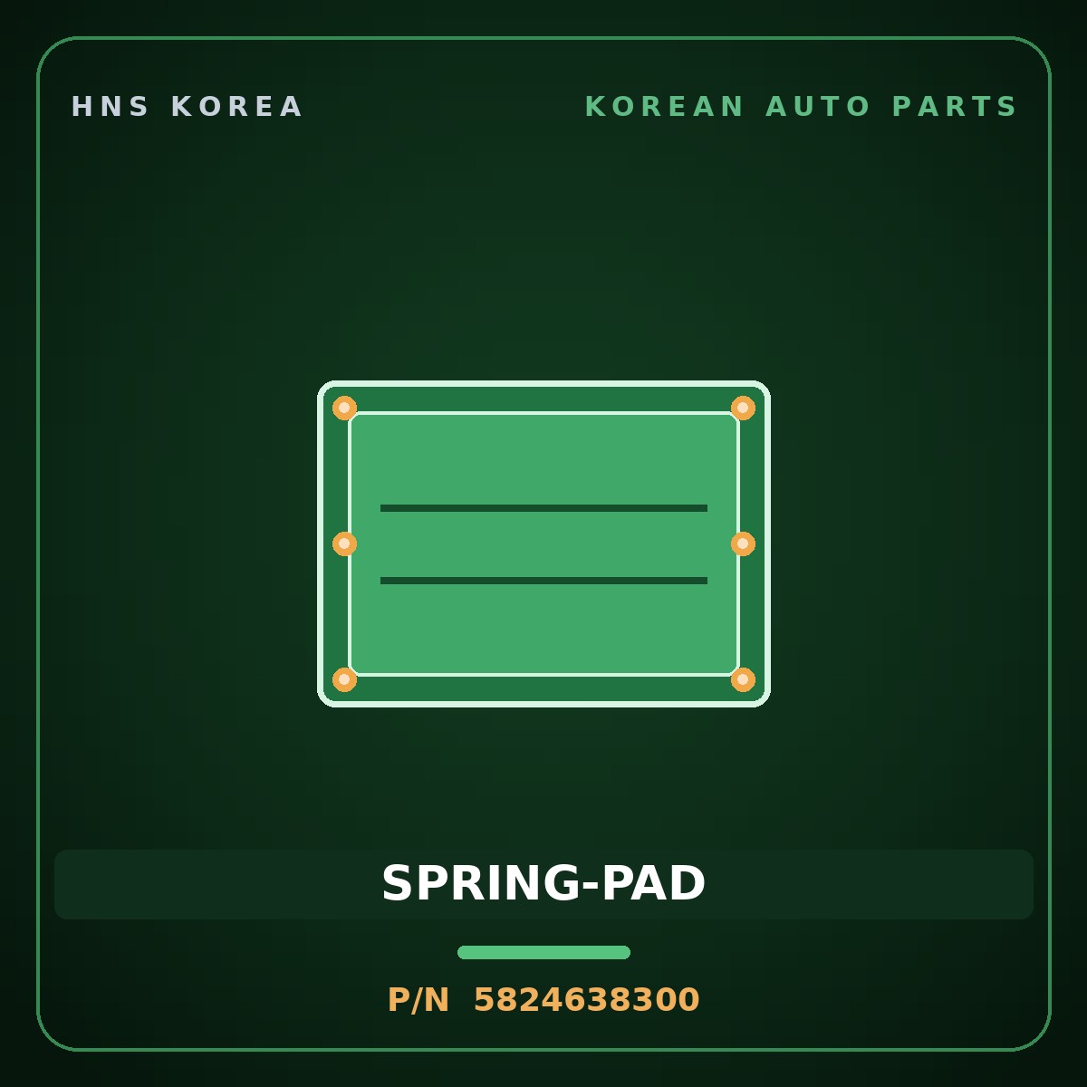 Genuine Mobis SPRING-PAD 5824638300 for Grandeur 1999 HNS Parts Korea