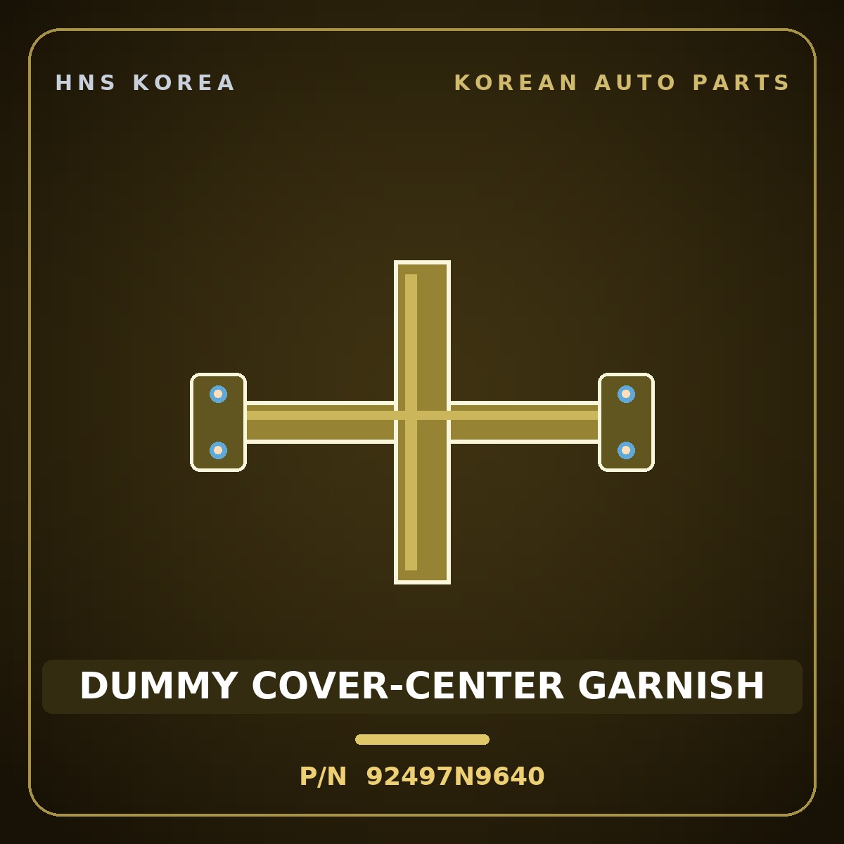 Genuine Mobis DUMMY COVER-CENTER GARNISH 92497N9640 for Tucson 2024 HNS Parts Korea