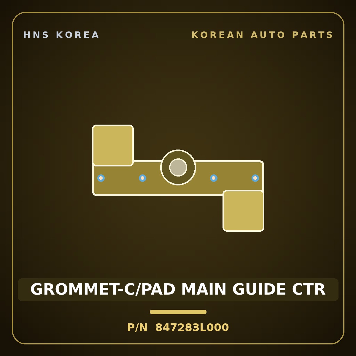 Genuine Mobis GROMMET-C/PAD MAIN GUIDE CTR 847283L000 for Grandeur 2006 HNS Parts Korea