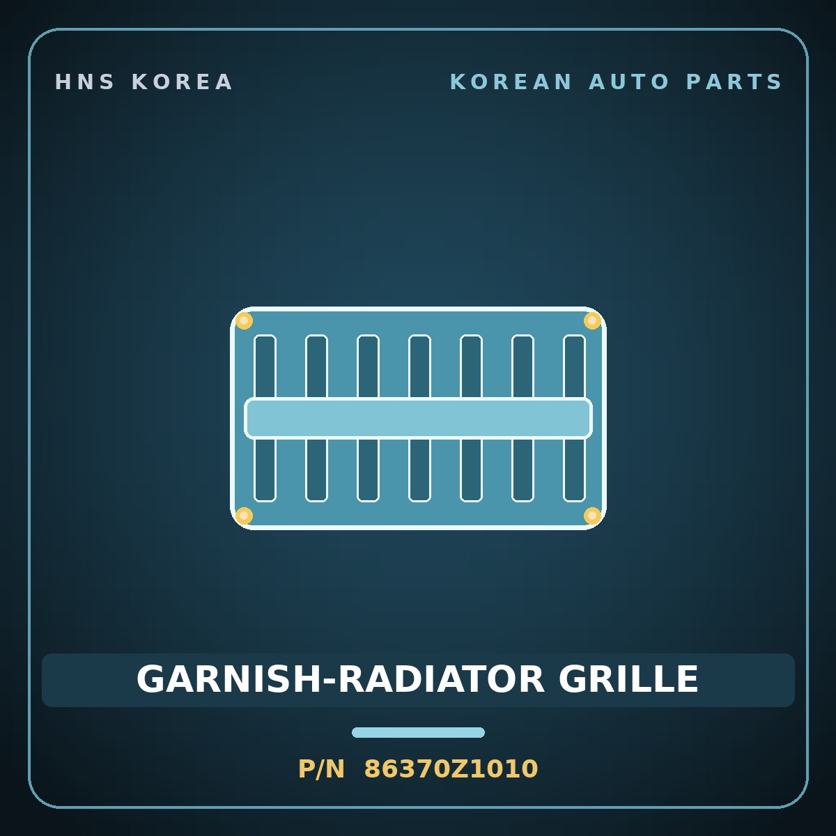 Genuine Mobis GARNISH-RADIATOR GRILLE 86370Z1010 for ST1 2023 HNS Parts Korea